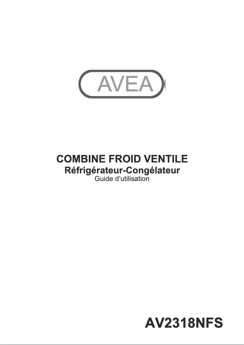 Image de la première page du manuel de l'appareil AV2318NFS