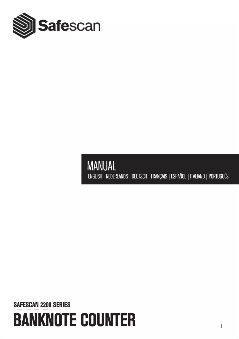 Page 1 de la notice Manuel utilisateur Safescan 2210