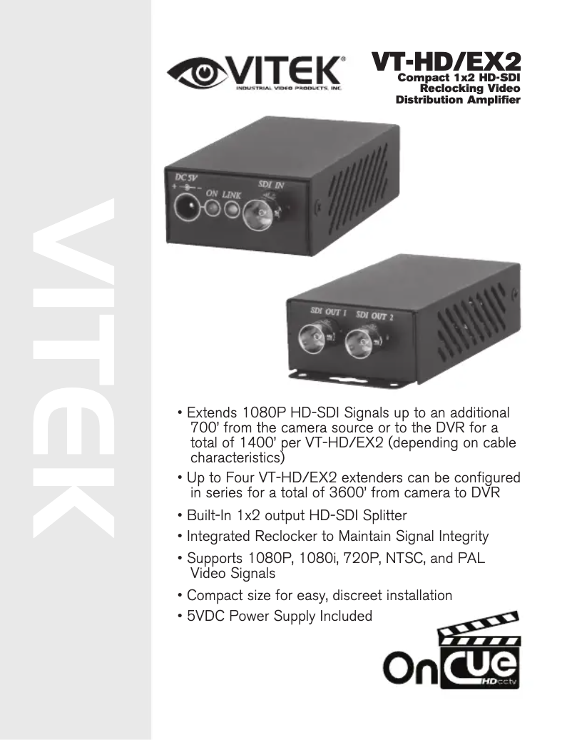 Page n°1 - Manuel utilisateur Vitek VT-HD-EX2