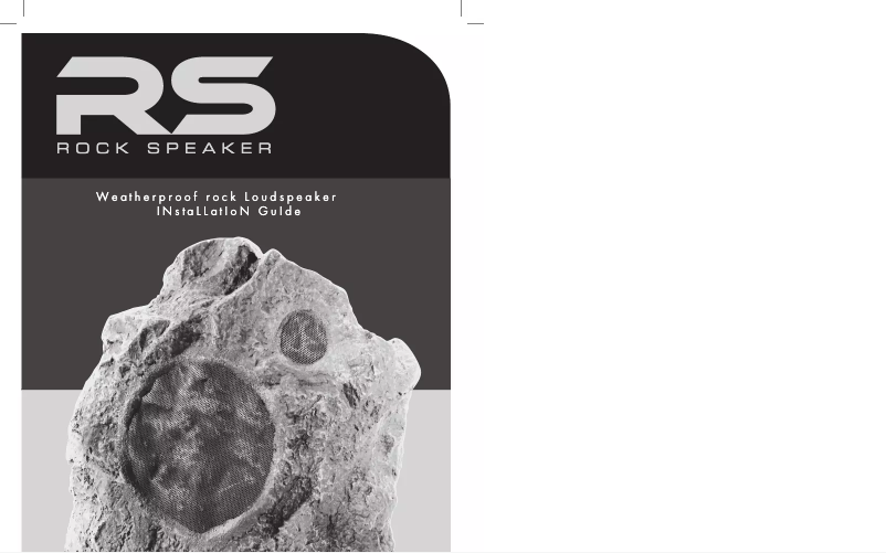 Page n°1 - Manuel utilisateur Niles Rock RS6Si Coral Pro