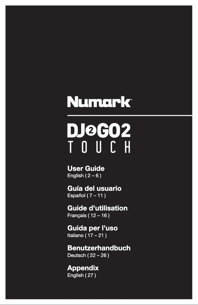 Image de la première page du manuel de l'appareil DJ2GO2 Touch