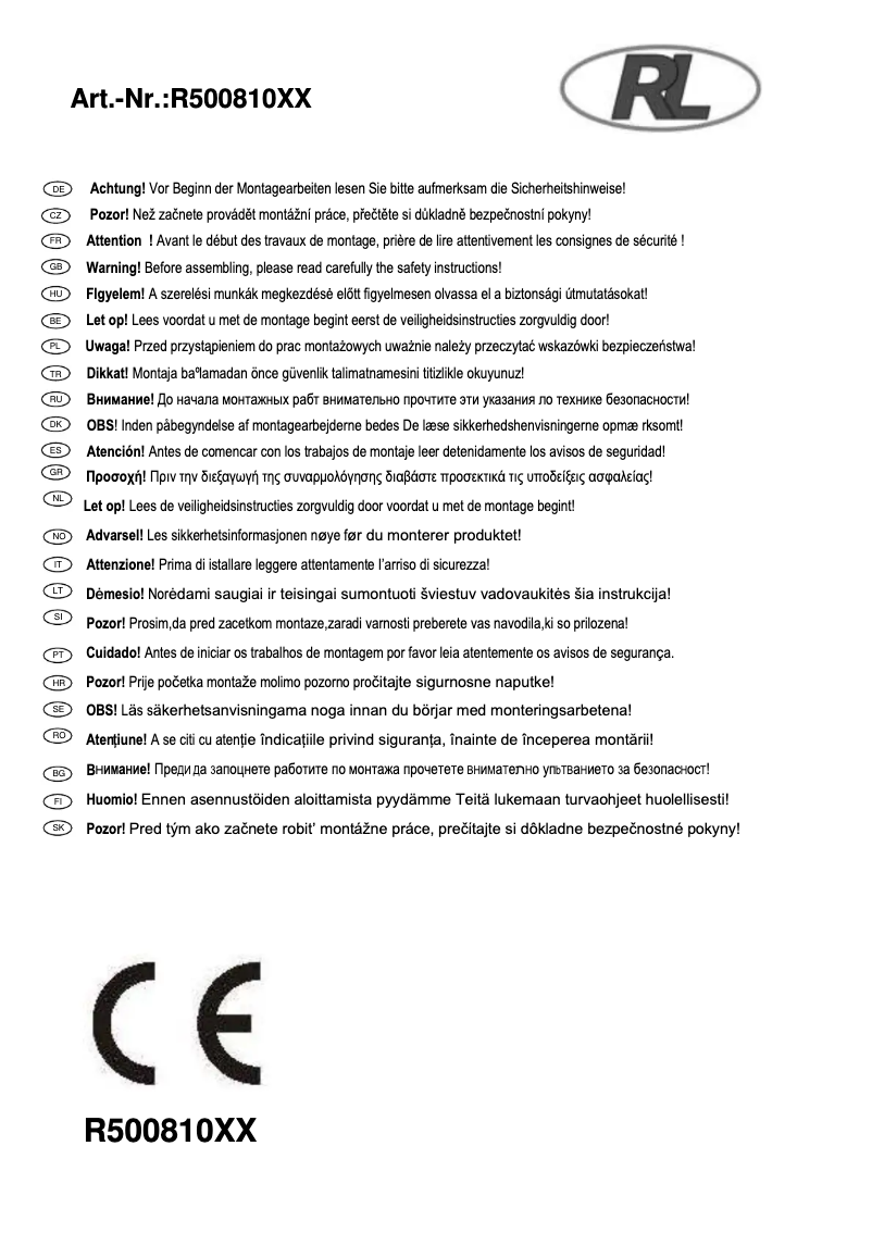 Image de la première page du manuel de l'appareil City