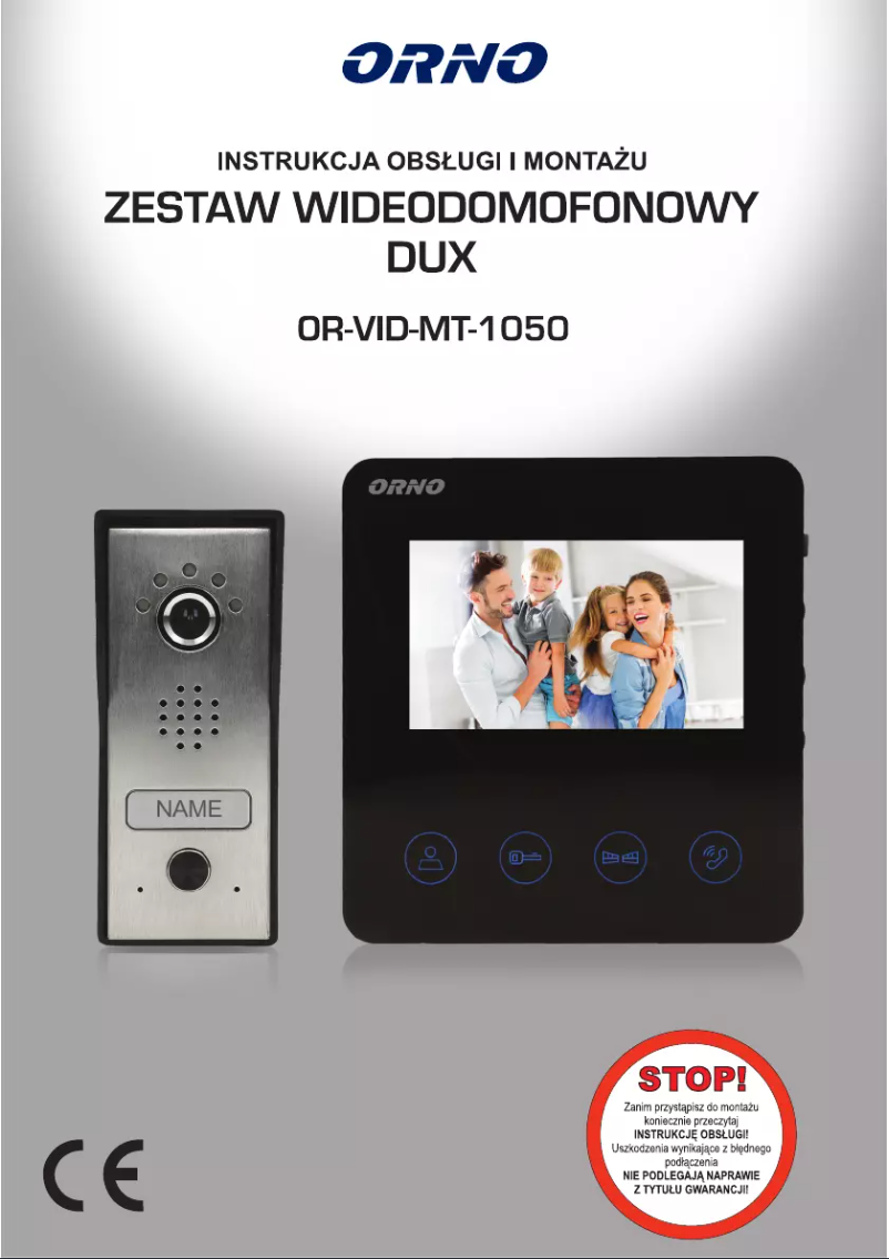 Image de la première page du manuel de l'appareil OR-VID-MT-1050MV