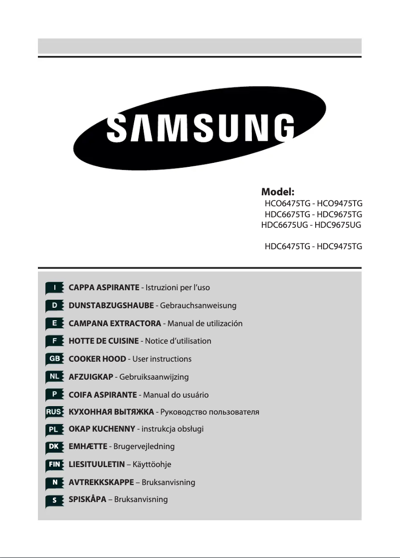 Page 1 de la notice Manuel utilisateur Samsung HDC9475TG