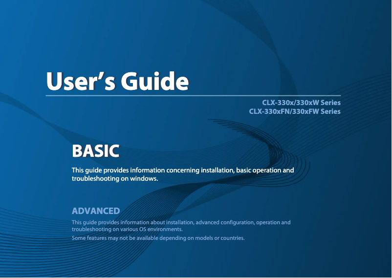 Page n°1 - Manuel utilisateur Samsung CLX-3303FW