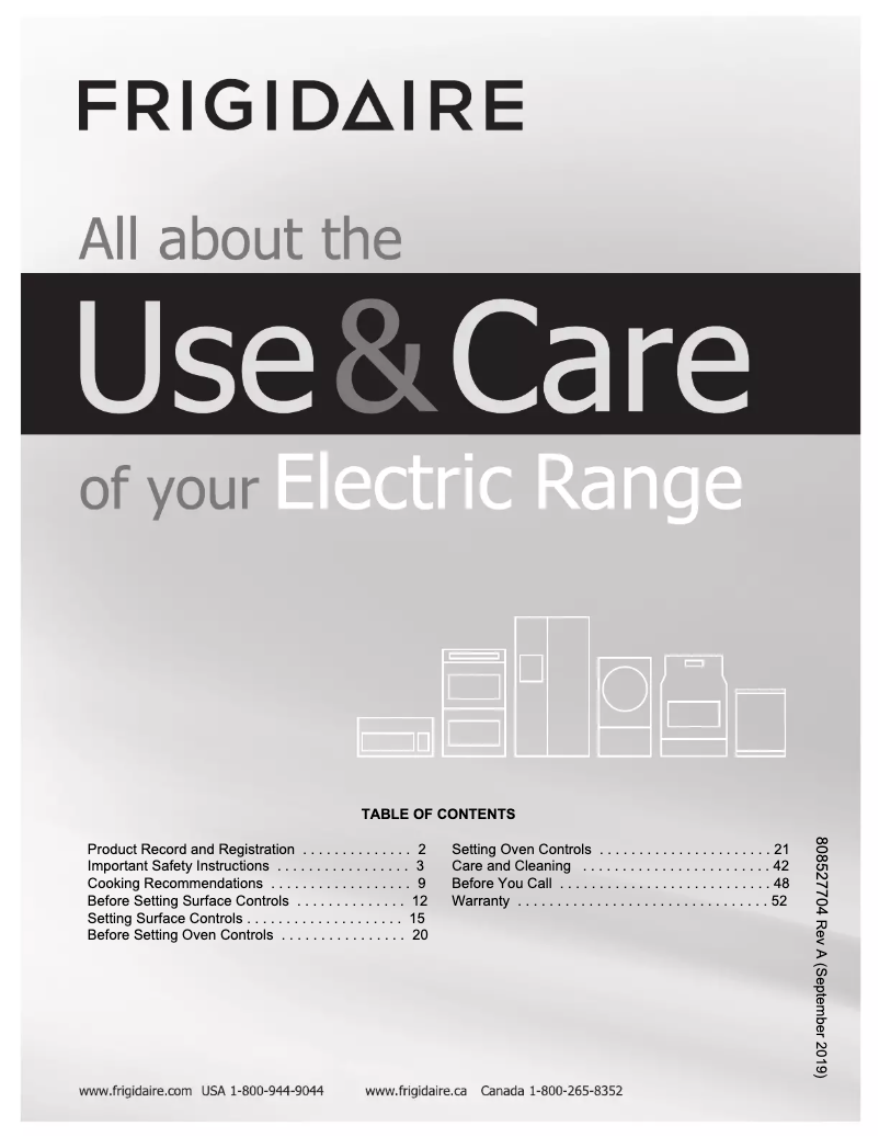 Image de la première page du manuel de l'appareil GCRE3060AF