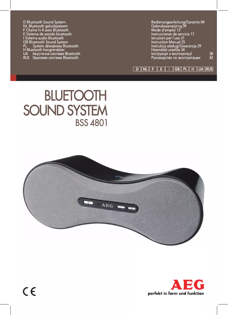 Image de la première page du manuel de l'appareil BSS 4801