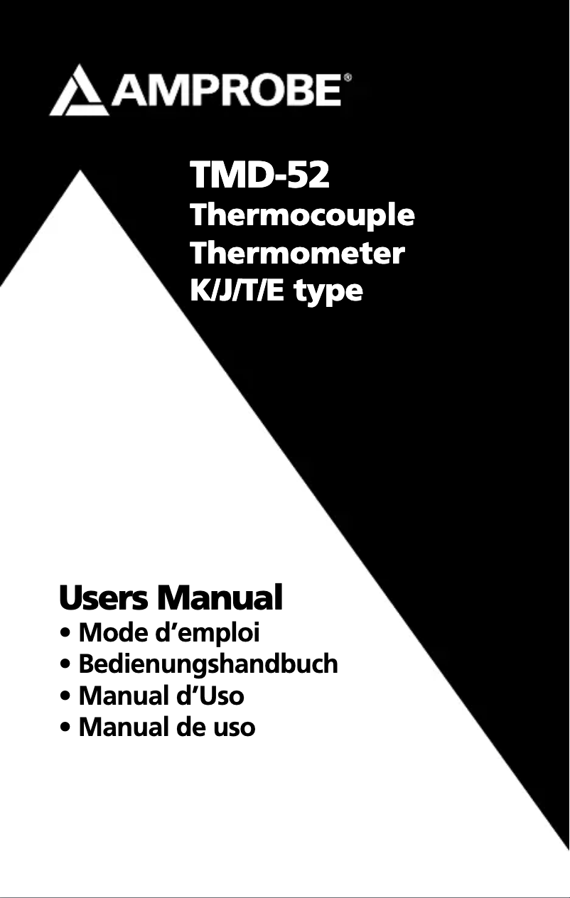 First page image of the manual for TMD-52