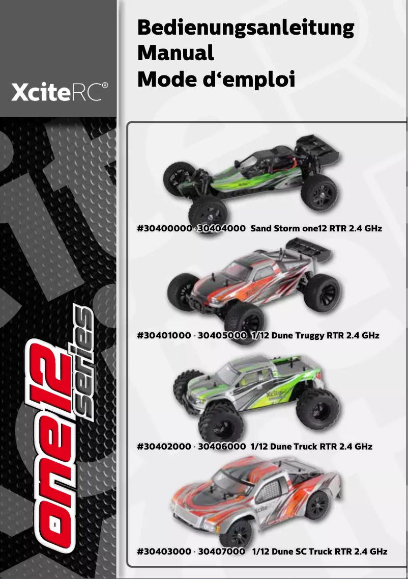 Page 1 de la notice Manuel utilisateur XciteRC Monster Truck one12