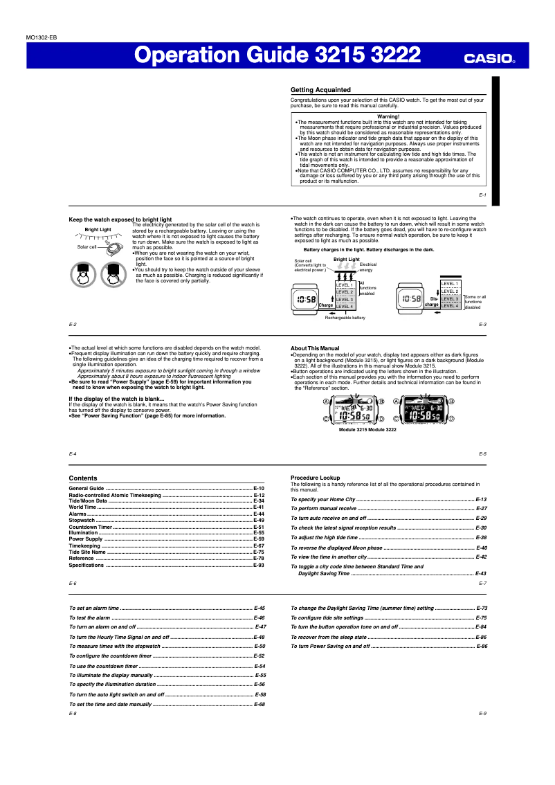 Page 1 de la notice Manuel utilisateur Casio G-Shock GWX-5700SS-7ER