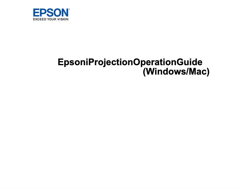 Page 1 de la notice Guide d'installation Epson PowerLite EB-725W