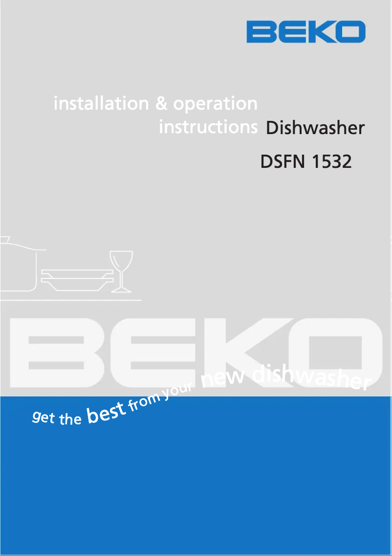 Page n°1 - Manuel utilisateur Beko DSFN 1532
