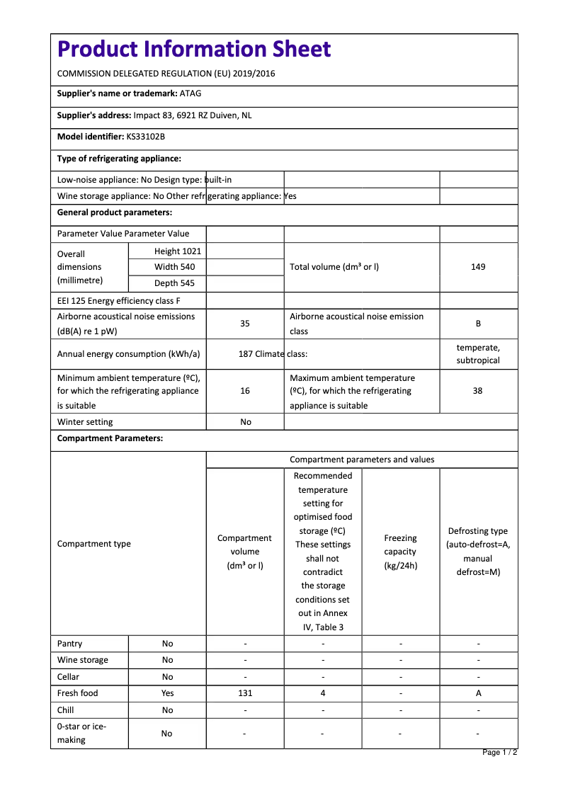 Image de la première page du manuel de l'appareil KS33102B