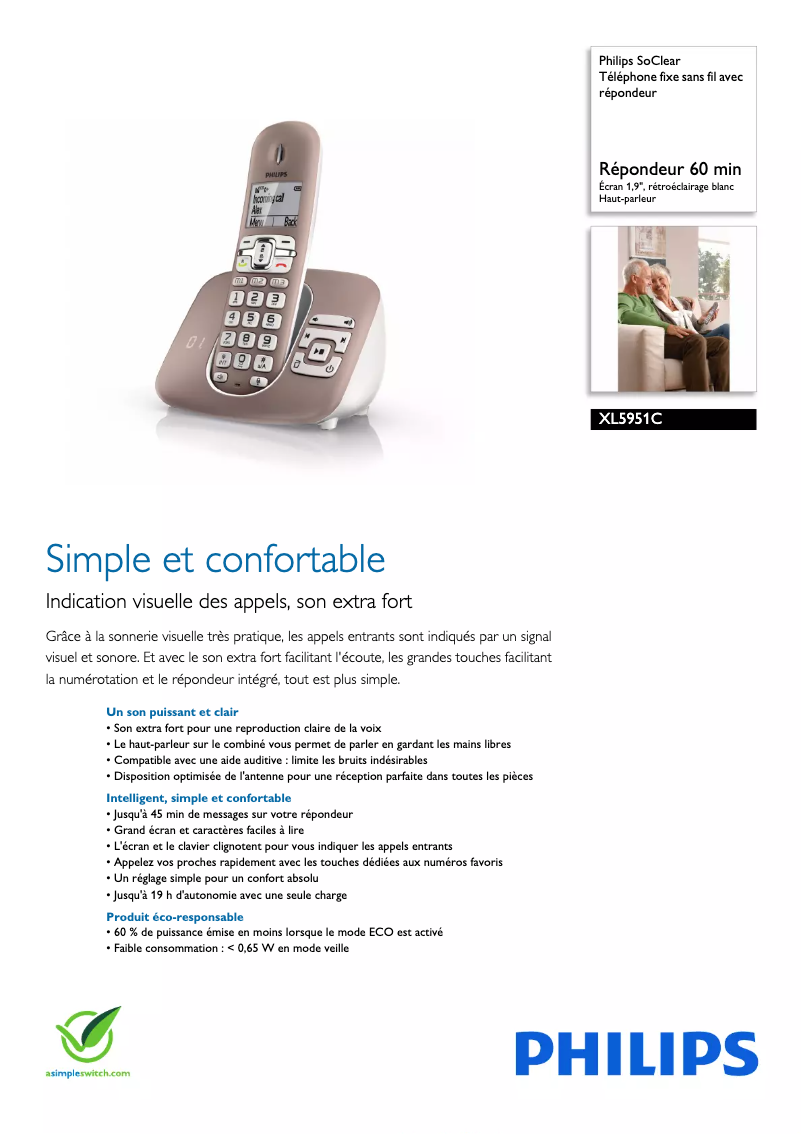 Image de la première page du manuel de l'appareil SoClear XL5951C