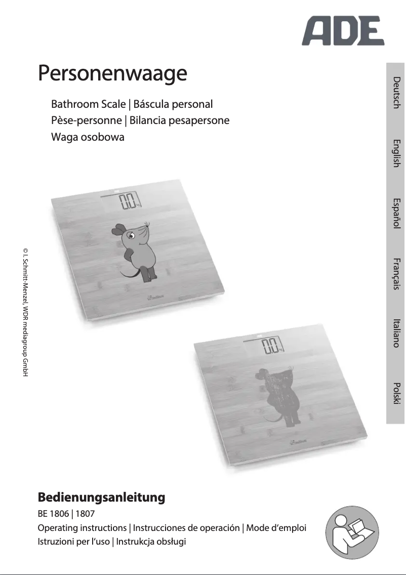 Page n°1 - Manuel utilisateur ADE BE 1806