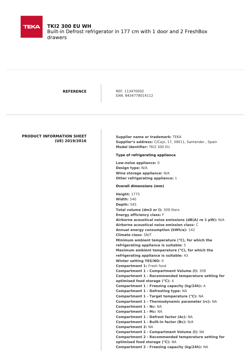 Image de la première page du manuel de l'appareil TKI2 300