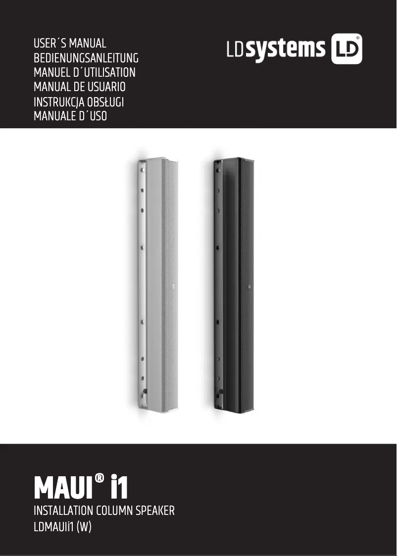 Page 1 de la notice Manuel utilisateur LD Systems MAUI i1 W
