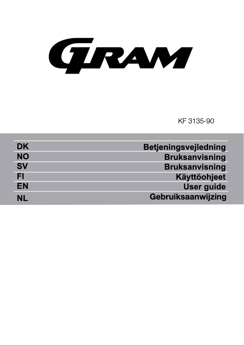Page n°1 - Manuel utilisateur Gram KF 3135-90