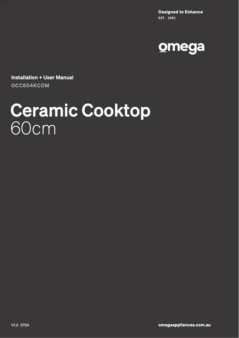 Page 1 de la notice Manuel utilisateur Omega OCC604KCOM