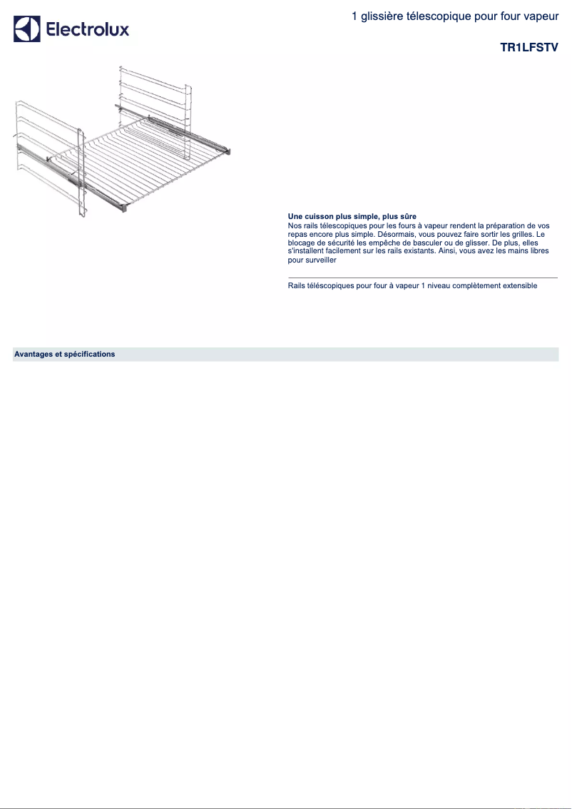 Page 1 de la notice Manuel utilisateur AEG TR1LFSTV