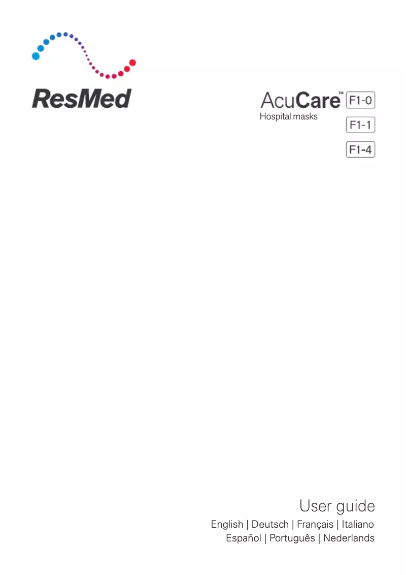 Image de la première page du manuel de l'appareil AcuCare F1-4