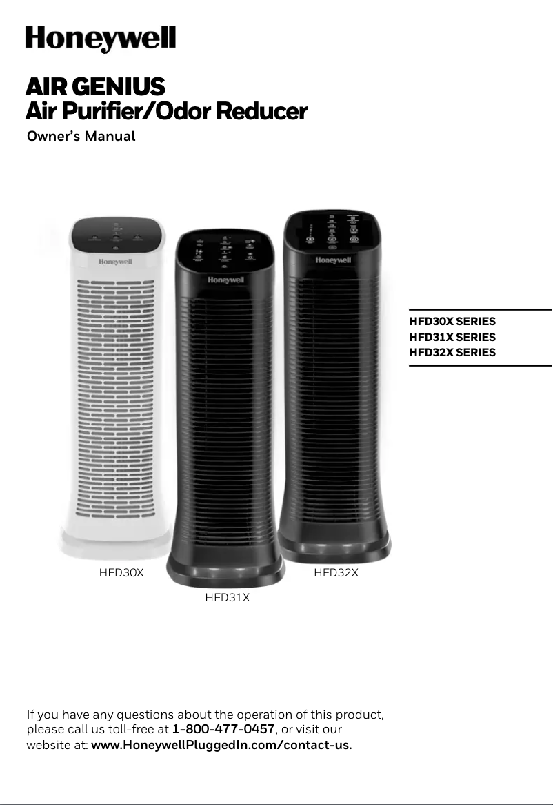 Page n°1 - Manuel utilisateur Honeywell HFD300