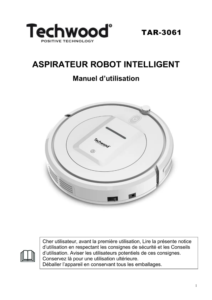 Page 1 de la notice Manuel utilisateur Techwood TAR-3061