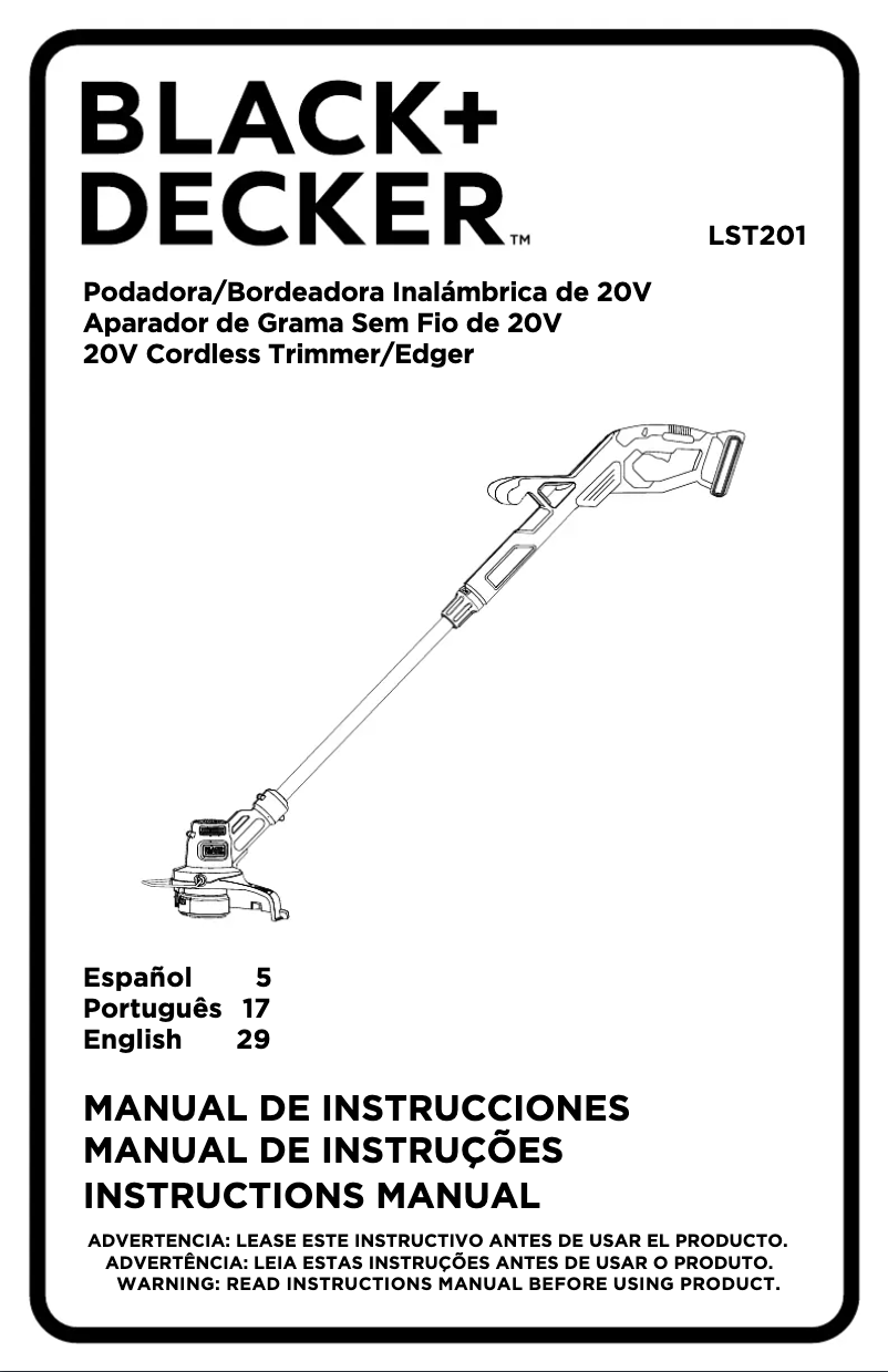 Página 1 del manual Manual de usuario Black & Decker LST220FC