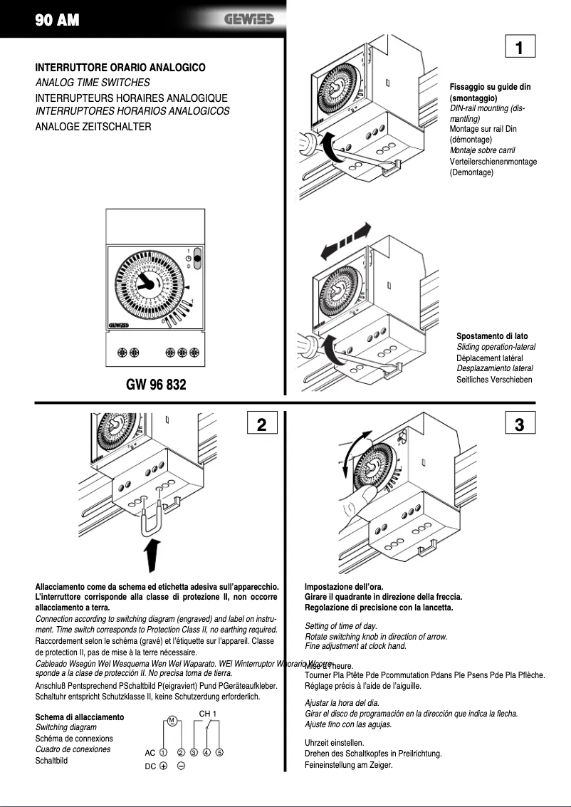 Page 1 de la notice Manuel utilisateur Gewiss GW96832