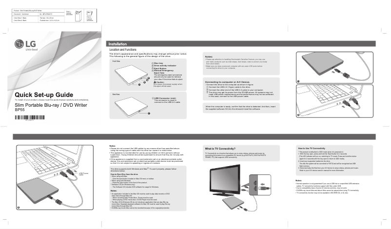 Imagen de la primera página del manual del dispositivo BP55EB40