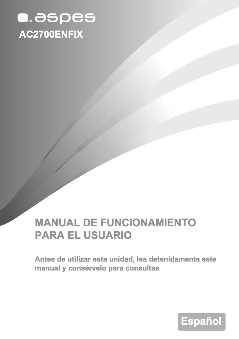 Image de la première page du manuel de l'appareil AC2700ENFIX