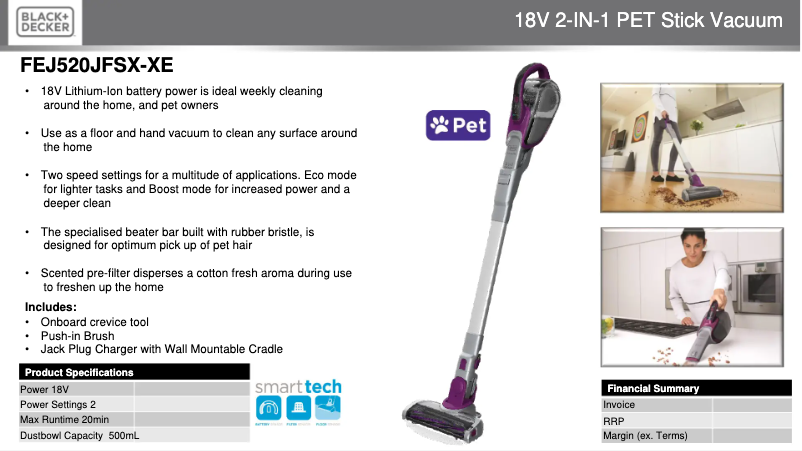 Page n°1 - Fiche technique Black & Decker FEJ520JFS