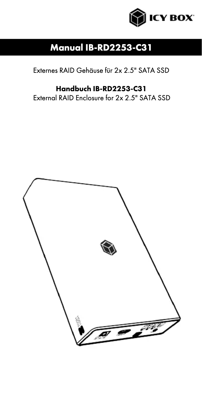 Page n°1 - Manuel utilisateur Icy Box IB-RD2253-C31