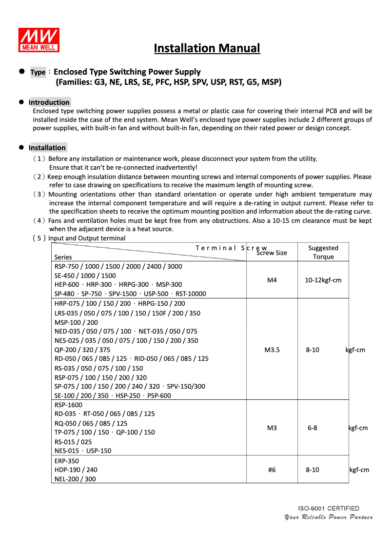 Page n°1 - Mode d'emploi Mean Well HRP-100-36