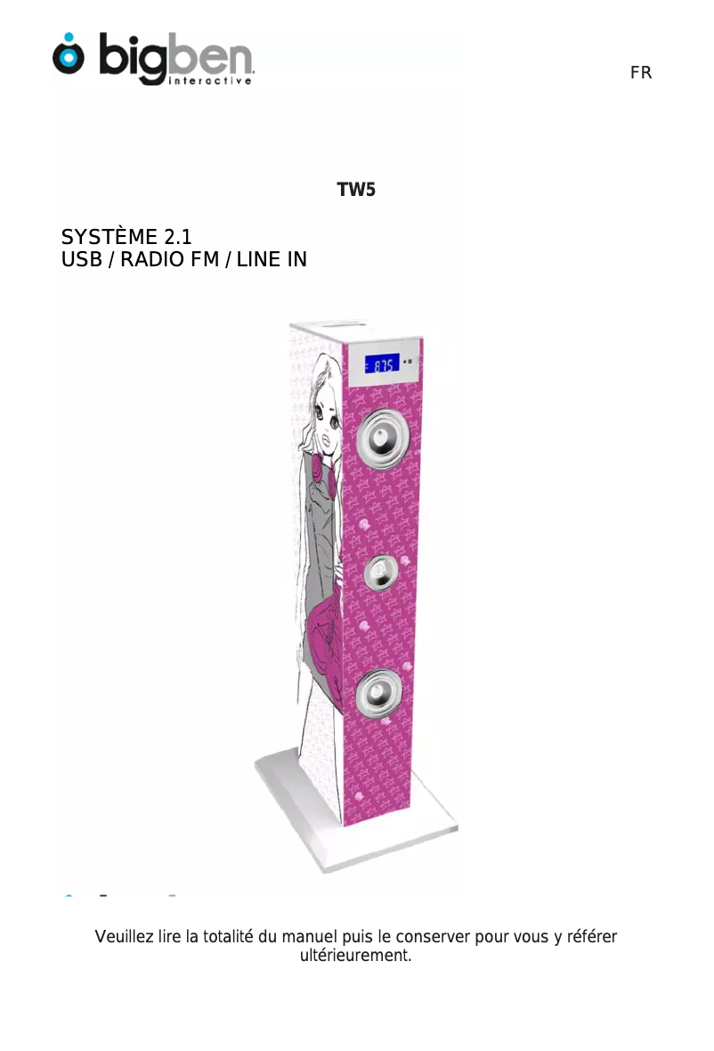 Página 1 del manual Manual de usuario Bigben Interactive TW5ROCK