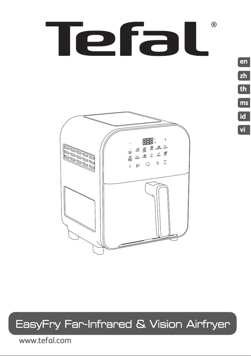 Image de la première page du manuel de l'appareil Easy Fry Far-Infrared Vision Air Fryer EY8218