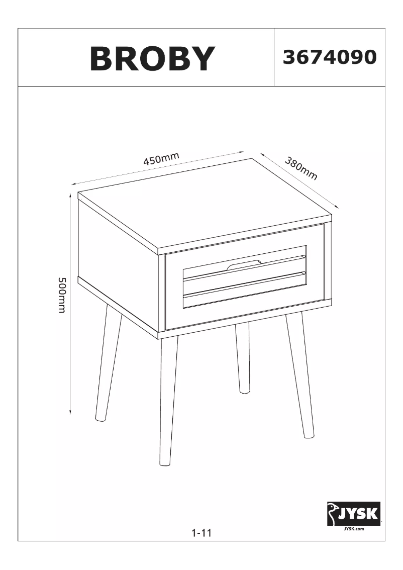 Image de la première page du manuel de l'appareil Broby