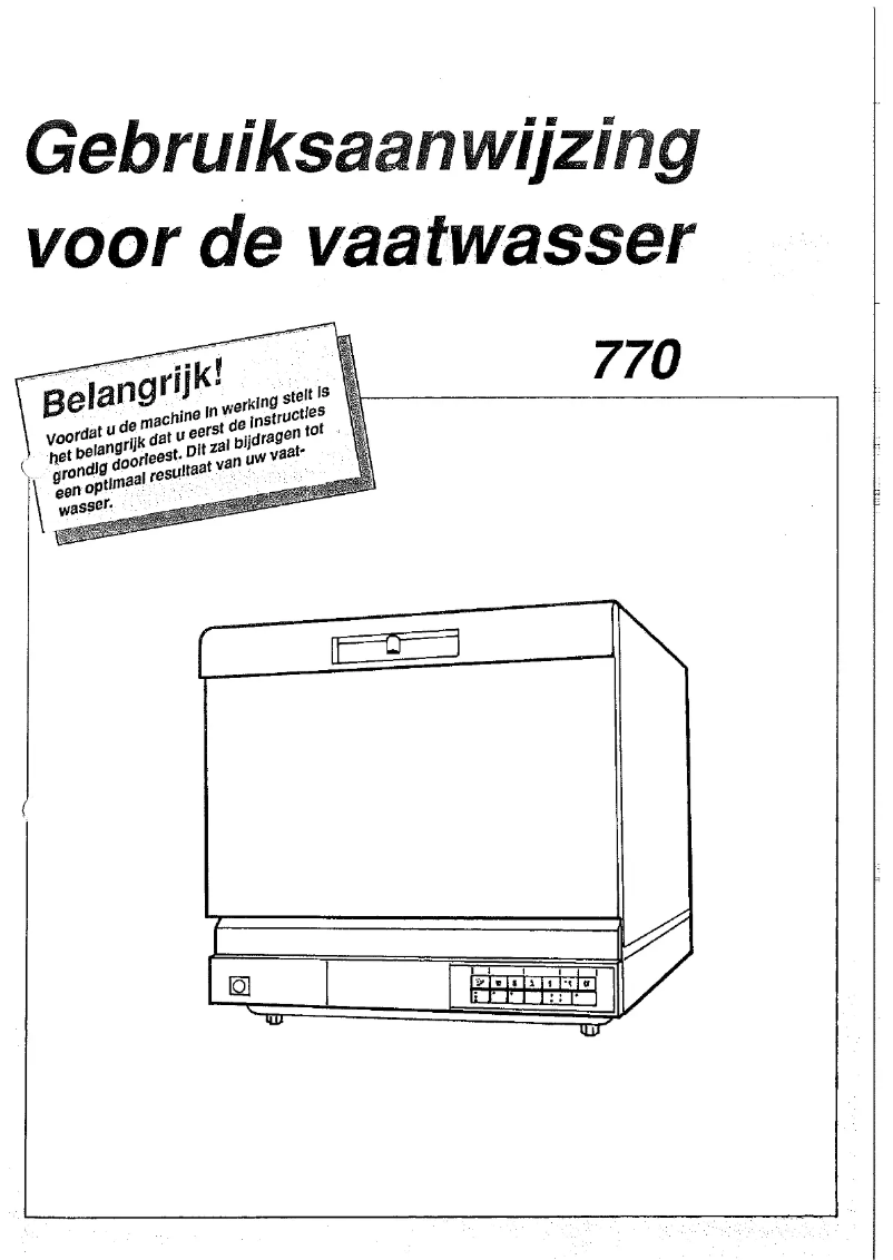 Page 1 de la notice Manuel utilisateur Asko D770