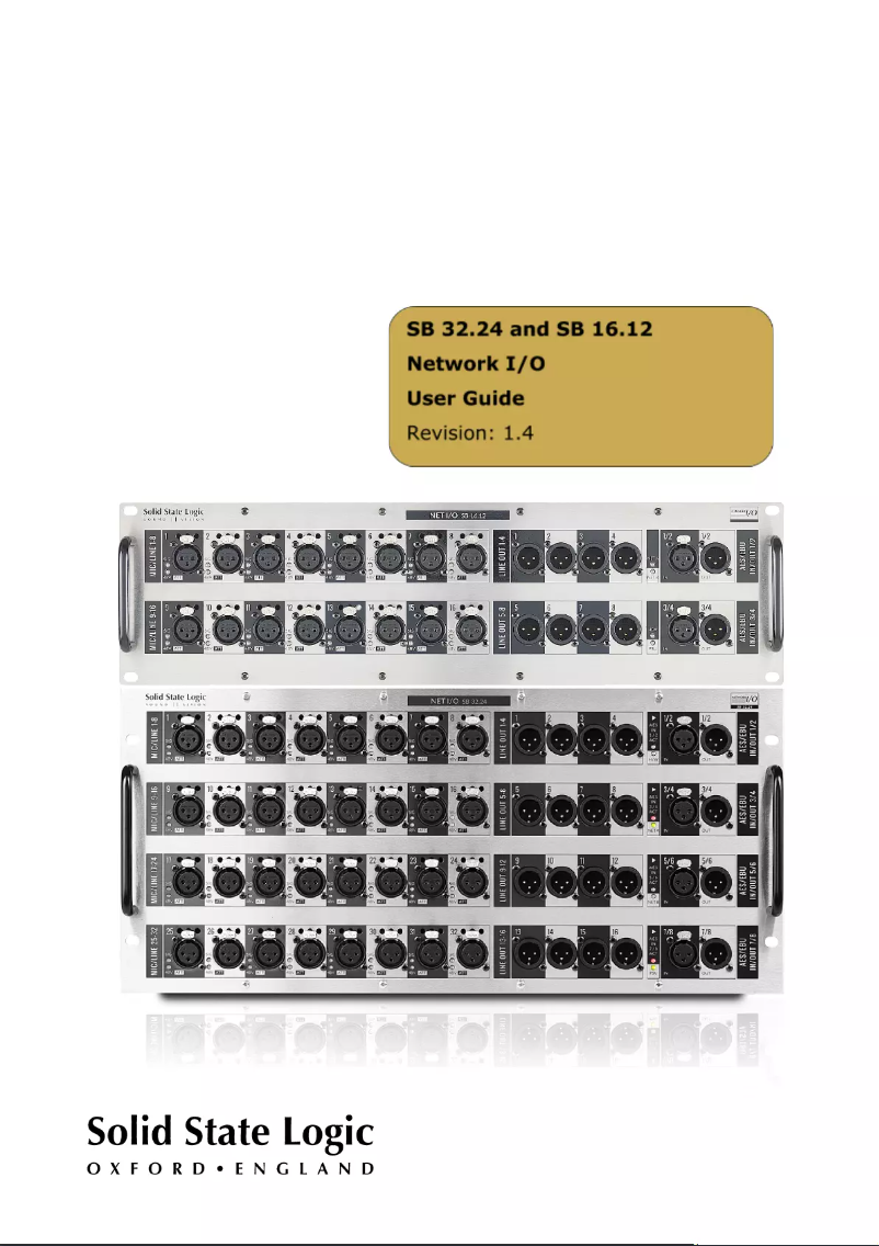 Page 1 de la notice Manuel utilisateur Solid State Logic SB 32.24