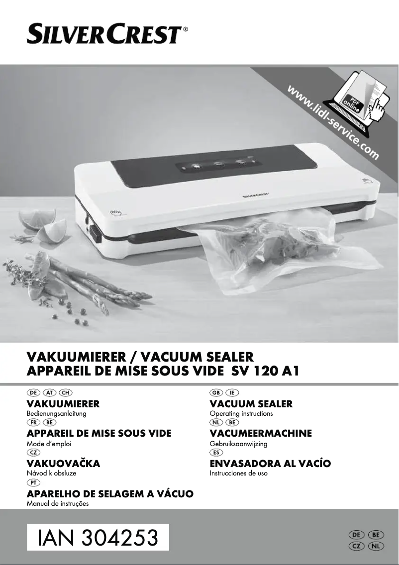 Page n°1 - Manuel utilisateur SilverCrest SV 125 A1