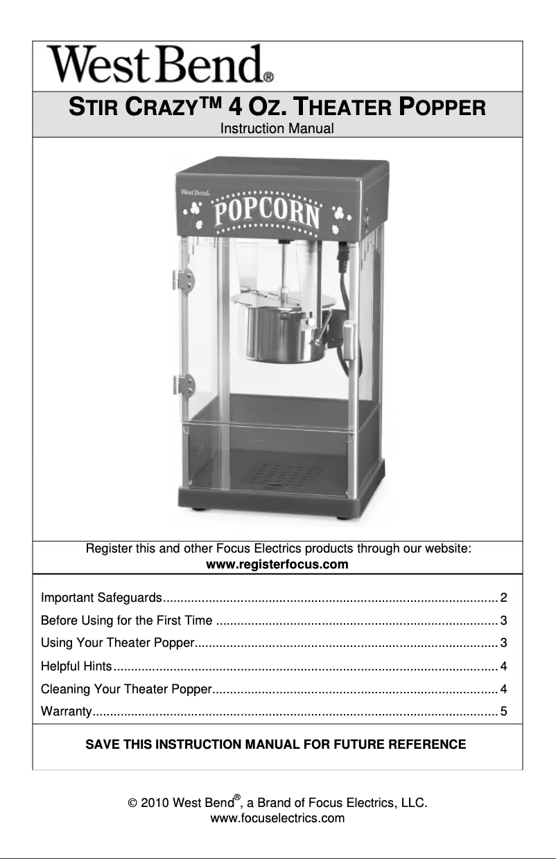 Image de la première page du manuel de l'appareil 82514