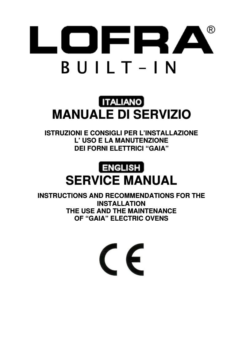 Page n°1 - Manuel utilisateur Lofra FOVN69EE