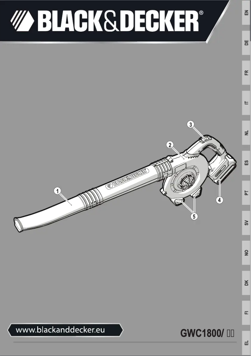 Page 1 of the manual User Manual Black & Decker GWC1800L