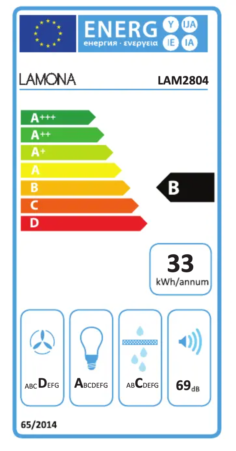 Page n°1 - Label énergétique Lamona LAM2804
