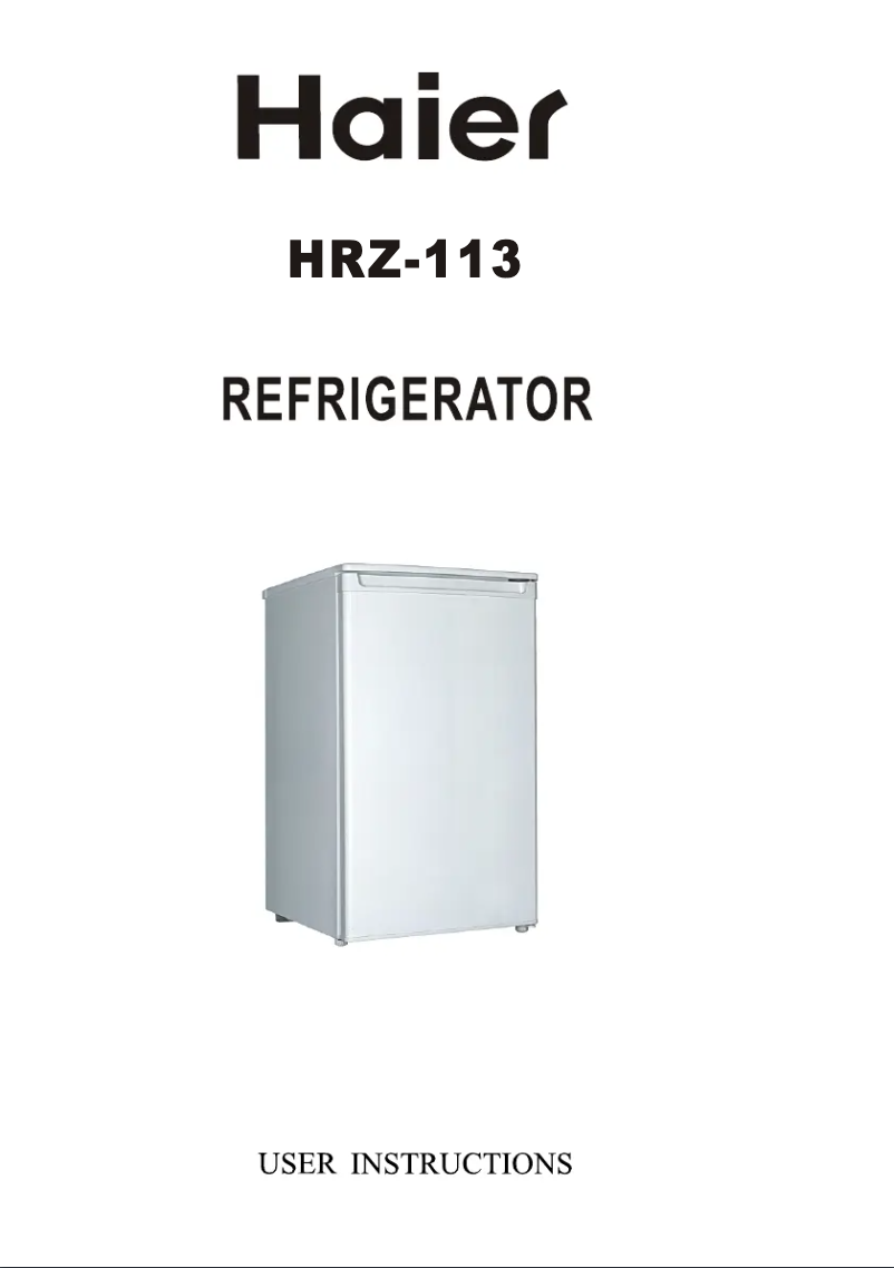 Página 1 del manual Manual de usuario Haier HRZ-113