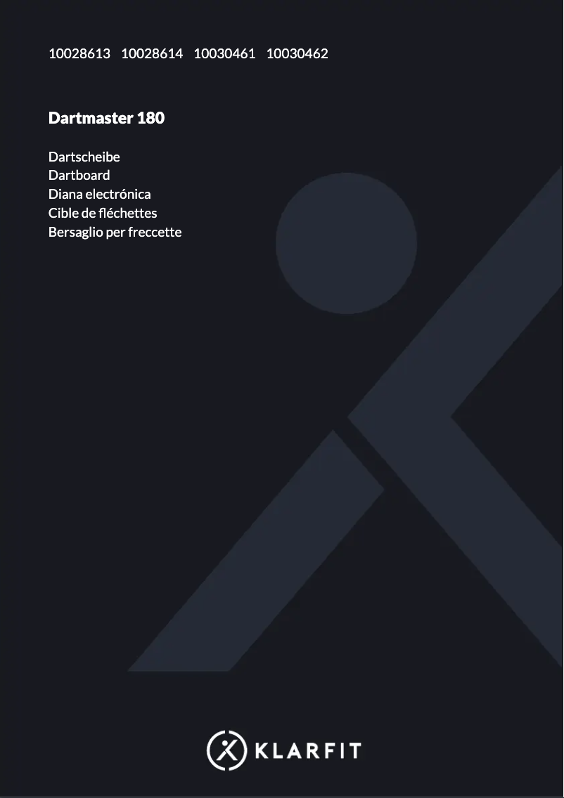 Page 1 de la notice Manuel utilisateur Klarfit Dartchamp