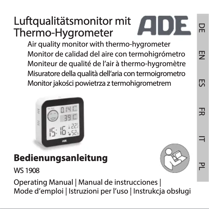 Page 1 de la notice Manuel utilisateur ADE WS 1908