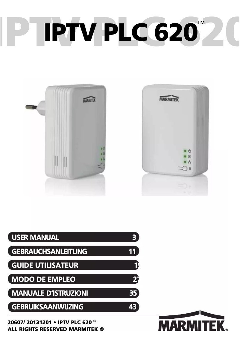 Image de la première page du manuel de l'appareil IPTV PLC 620