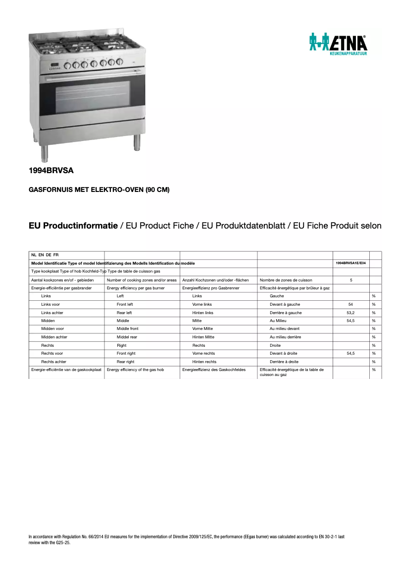 Image de la première page du manuel de l'appareil 1994BRVSA
