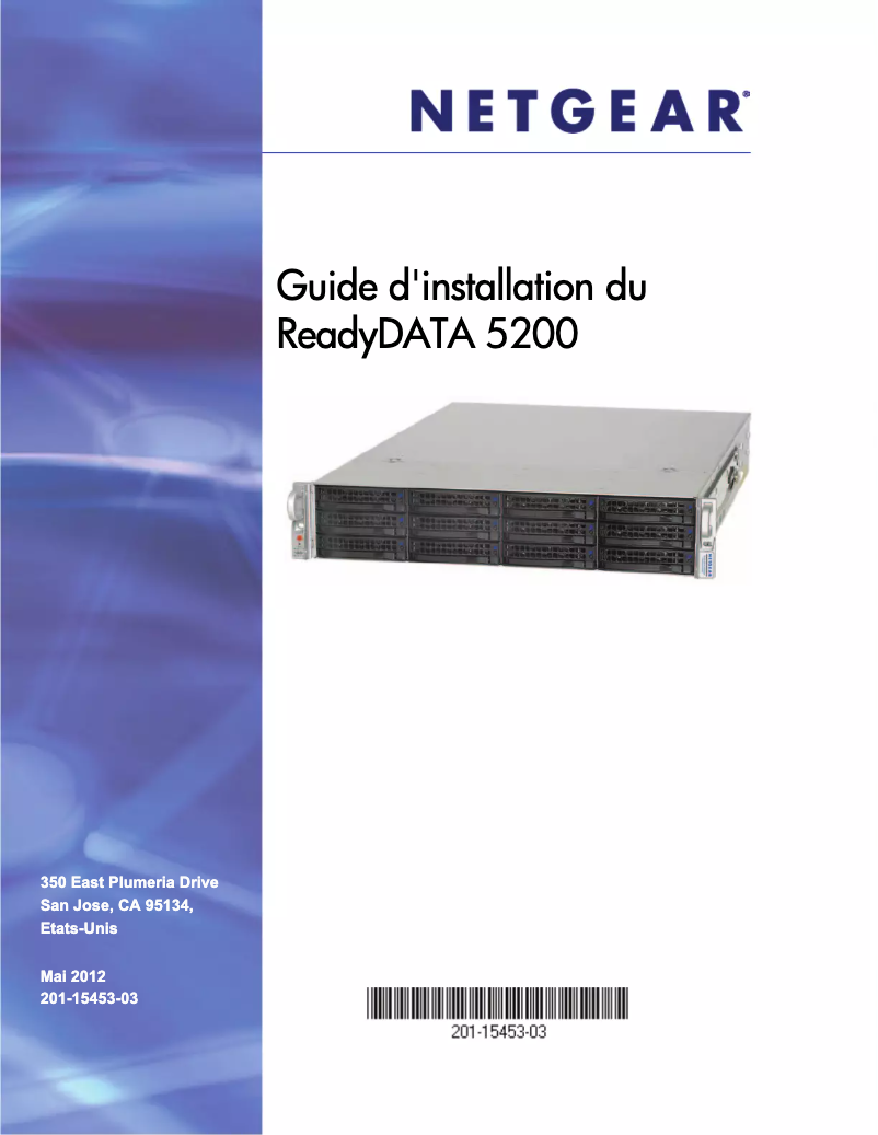 Page n°1 - Guide d'installation Netgear ReadyData RD521210